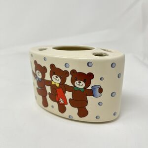 Vintage 70s Toothbrush Holder Bear Japan Bathroom Kitsch MCM EUC Bubbles Cute